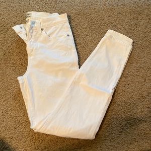 J.Crew Lookout High Rise Skinny White Jeans